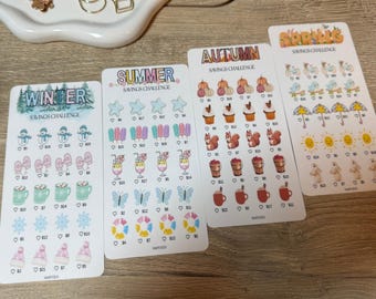 Season Savings Challenge | Summer | Spring | Autumn | Winter | Reusable Savings Tracker