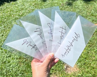 Laminerade pergamentkuvert | Laminerade kontantkuvert | A6-kassakuvert | Set med laminerade kuvert