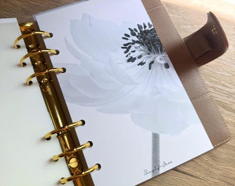 Muted Petals Line A5/A6 Dashboard | Budget Binder Dashboard | Luxe Linen Paper | Budget Binder Insert | A6 Budget Accessories