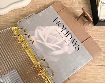 Holidays Vellum A5/A6 Dashboard | Budget Binder Dashboard | Budget Binder Insert | A6 Budget Accessories