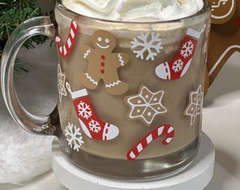 Mug de Noël en pain d'épice, Mugs de Noël, Cadeaux de Noël, Mugs à café, Mug en pain d'épice
