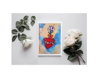 Immaculate Heart Mary Notecards: Catholic Marian Art