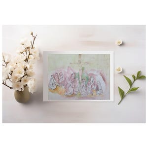 Cartões em branco católicos | Madre Teresa | Cristão | religioso | Arte decorativa de Jesus | Artista | 5x7" | Belas artes | Sacramentos Marianos | Presente de devoção