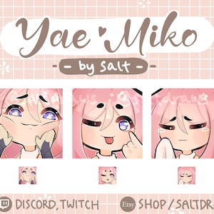 Yae Miko【Genshin Impact】| Emotes pour Discord, Twitch, Streaming