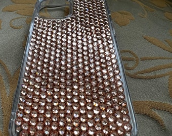 Handmade Champagne Crystal Rhinestone iPhone Case