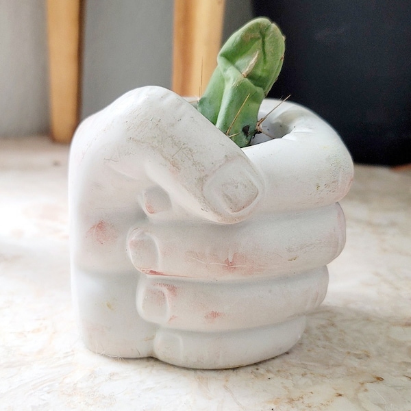 fist planter | fist pot | hand planter | hand pot | cement planter | modern planter | unique planter | decorative planter|indoor planter pot