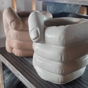 Oopsies Fist plant pots Fist Planter Plant Pots Fist Hand planter Fist shaped planter Funny plant pot Funny planter Planter image 2