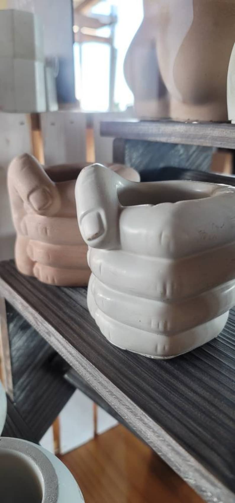 Oopsies Fist plant pots Fist Planter Plant Pots Fist Hand planter Fist shaped planter Funny plant pot Funny planter Planter image 2