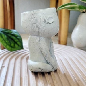 Kodama planter Kodama Kodama air plant holder Cement air plant holder Unique plant holder Cement kodama planter Air plant decor image 5