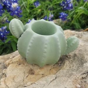 Cactus Planter Cactus shaped planter Cactus Pot Cactus Decor Cement Planter Modern Home Decor Southwest Decor Planters & Pots image 2