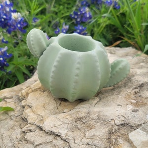 Cactus Planter Cactus shaped planter Cactus Pot Cactus Decor Cement Planter Modern Home Decor Southwest Decor Planters & Pots image 4