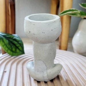 Kodama planter Kodama Kodama air plant holder Cement air plant holder Unique plant holder Cement kodama planter Air plant decor image 4