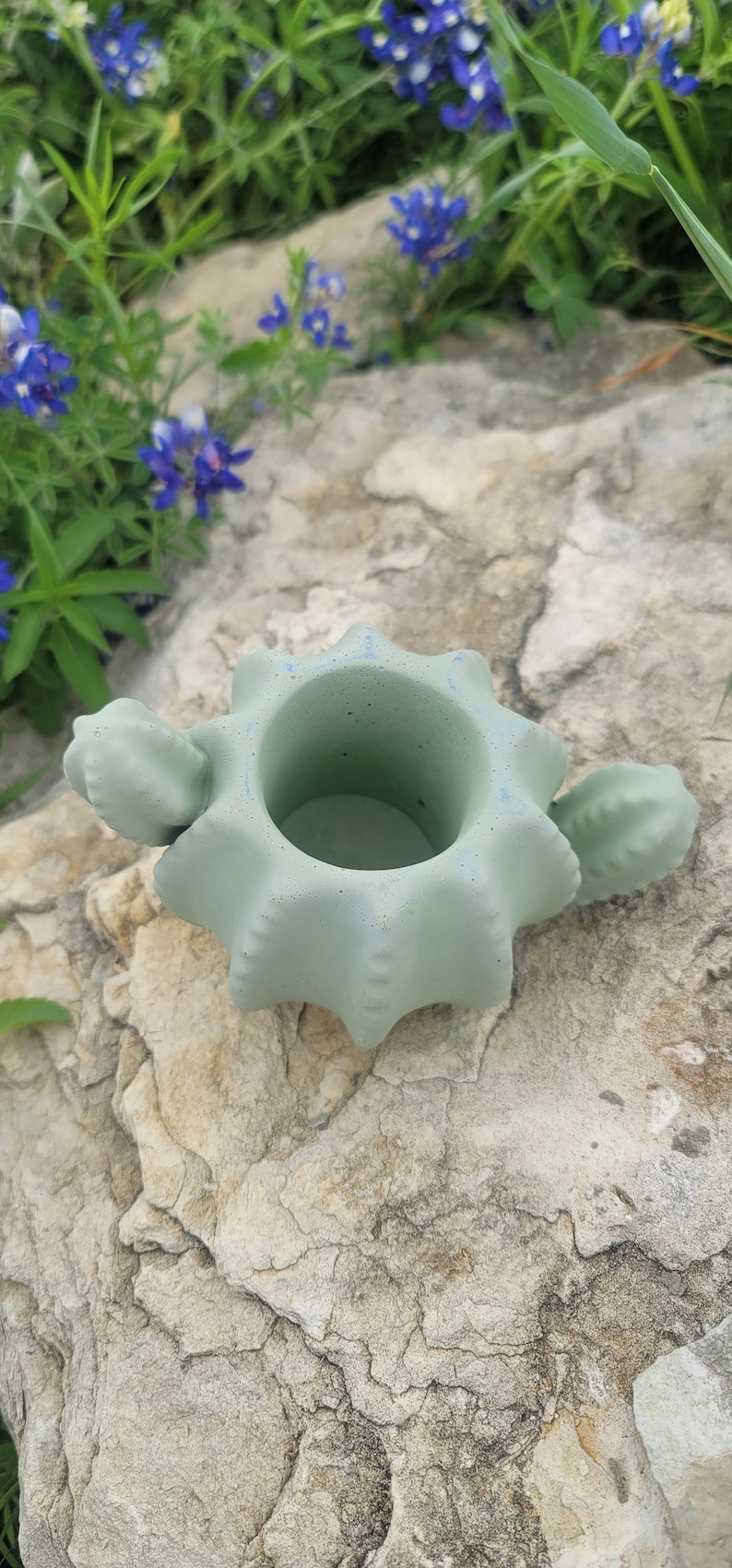 Cactus Planter Cactus shaped planter Cactus Pot Cactus Decor Cement Planter Modern Home Decor Southwest Decor Planters & Pots image 5