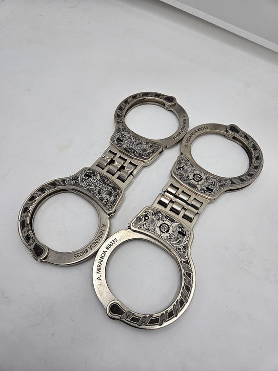 Custom Engraved Smith & Wesson Handcuffs: Personalized Police Gift
