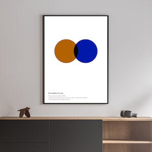 Piccadilly Circus London U-Bahn Karte Pantone Station Poster Zug Kunst Dekor Reise Poster Geschenk Minimal Wand Druck Elizabeth