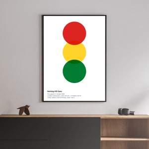 Notting Hill Gate Tube Map Art Print - poster London Underground