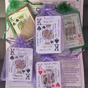 Cartomancy Learning Deck HANDWRITTEN Divination Tool with Guides and Book. Gypsy Cards Fortune Telling, Divination, and Card Readings image 6