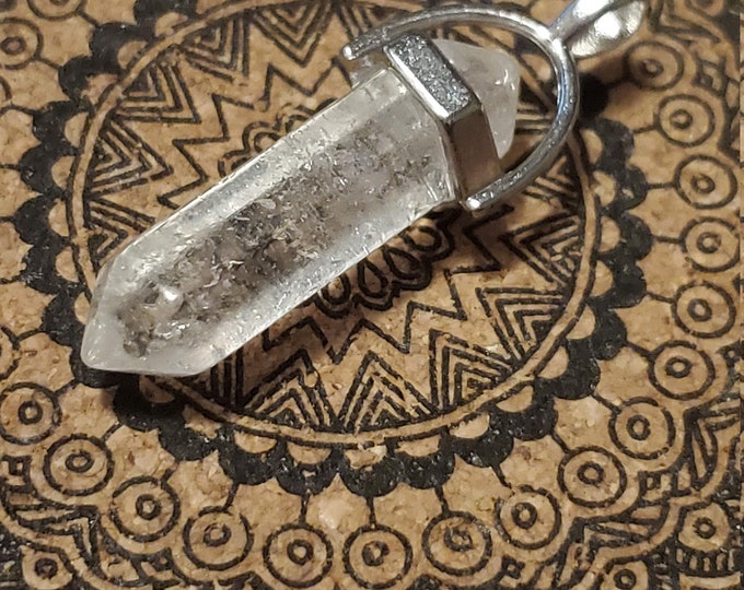 Crystal Quartz Pendant – Ritual-Infused Talisman | Intention Jewelry for Clarity, Reflection & Energy Work
