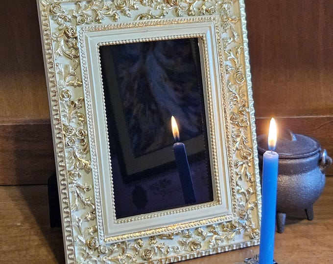 Black Divination Mirror - Scrying Tool for Meditation and Rituals.