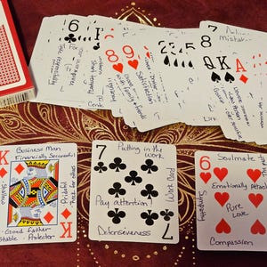 Handgeschriebenes Kartenspiel-Lerndeck - Einfaches Wahrsagen-Werkzeug mit Spielkarten für spirituelle Anfänger