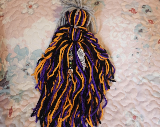 Divination Doll for Intuitive Reflection & Insight– Feminine Energy Poppet with Crystal Charms