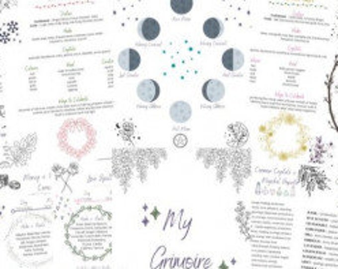 Book of Shadow Grimoire Starter Bundle Digital Witchcraft download