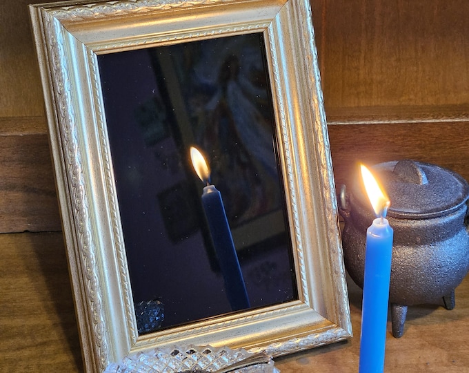Handcrafted Divination Mirror for Intuitive Reflection, Insight, & Scrying Practices
