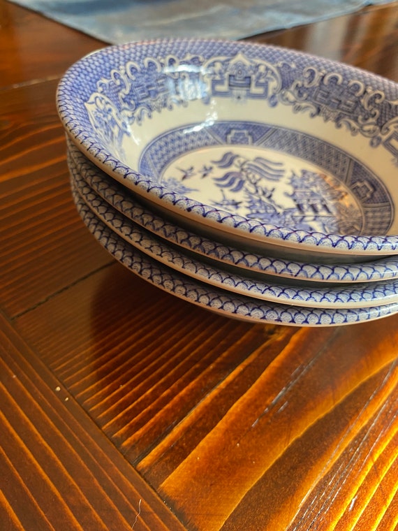 Blue Willow Cereal Bowls Etsy