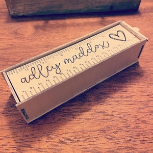 Personalized Pencil Box and Engraved Pencils