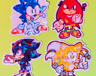 Sonic + Friends Character Holographic Stickers (4 Characters)
