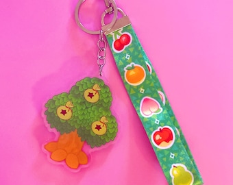 ACNH Summer Lanyard w/ 3" Money Tree Keychain
