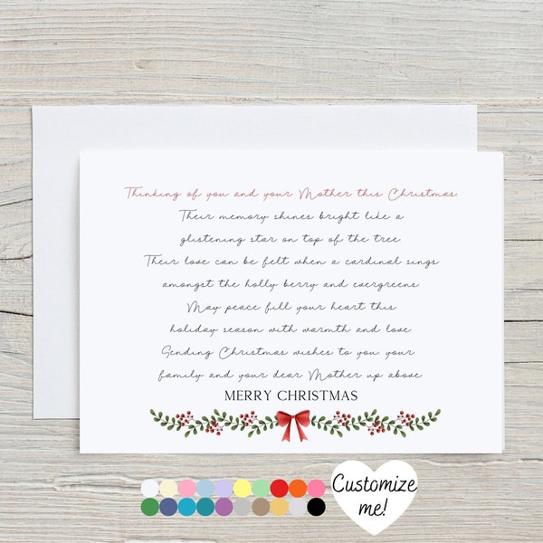 Bereavement Christmas Card | Grieving At Christmas | Sympathy Card | Mourning Loss Card For The Holidays | Thinking Of You Card