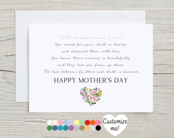 Mother's Day Card For Child Loss | To Grieving Mom On Mother's Day | Loss Of Daughter/Son | Love Between Mother And Child Is Forever