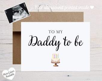 Birthday Card For Daddy From The Bump | Happy Birthday To Expecting Father Card | Custom Ultrasound Card