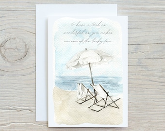 Beach Birthday Card | Ocean Greeting Card | Custom Card For Mom, Dad, Sister, Aunt, Friend & More | Personalized Card
