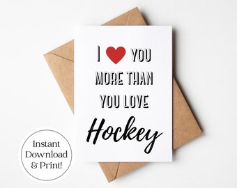 Hockey Birthday Card Printable - Etsy