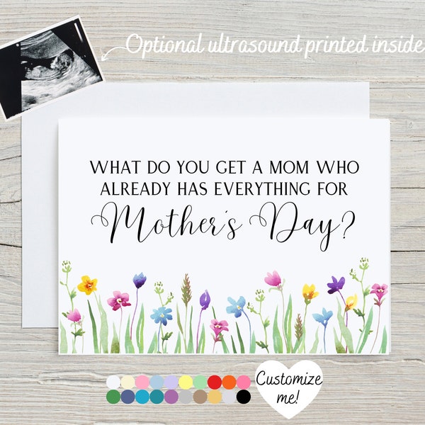 Mother's Day Pregnancy Announcement Card | Baby Reveal Card For Mom | What Do You Get A Mom Who Already Has Everything