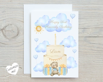 Heavenly Birthday Card | Angel Baby Card | Stillborn Baby Birthday Card | Infant Loss Birthday Card