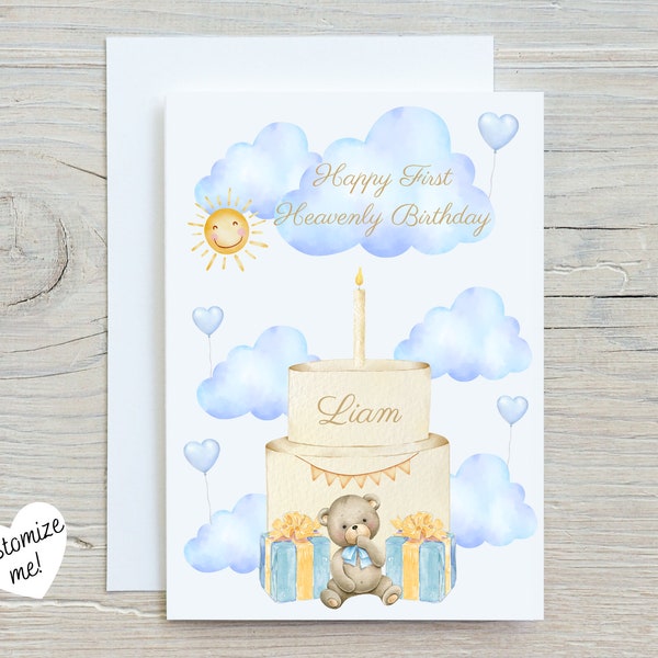 Heavenly Birthday Card | Angel Baby Card | Stillborn Baby Birthday Card | Infant Loss Birthday Card