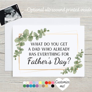 Father&#39;s Day Pregnancy Announcement Card | Baby Reveal Card For Dad | What Do You Get A Dad Who Already Has Everything