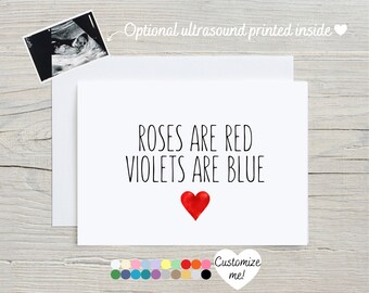 Valentine's Day Pregnancy Announcement Card | Baby #2 Reveal Card | Baby Number Two Card | Expecting Second Baby