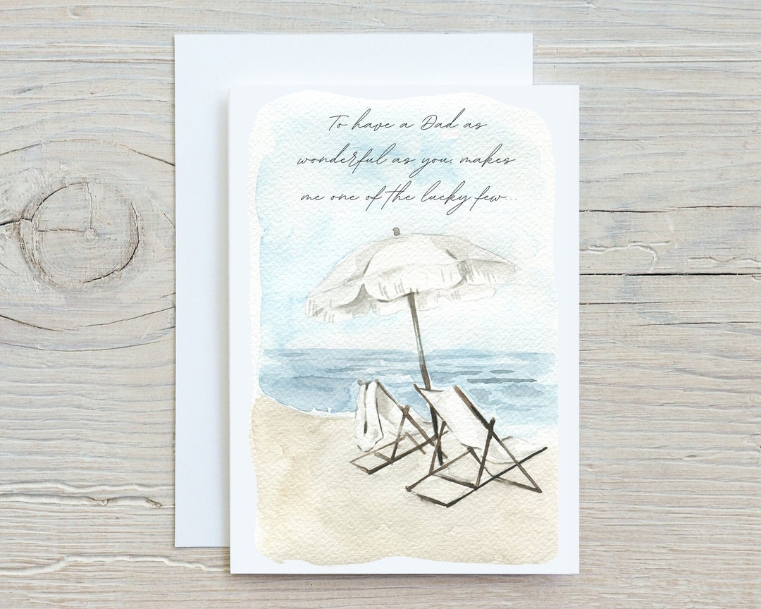 Beach Birthday Card | Ocean Greeting Card | Custom Card for Mom, Dad ...