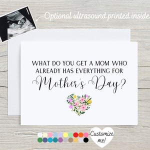 Mother&#39;s Day Pregnancy Announcement Card | Baby Reveal Card For Mom | What Do You Get A Mom Who Already Has Everything