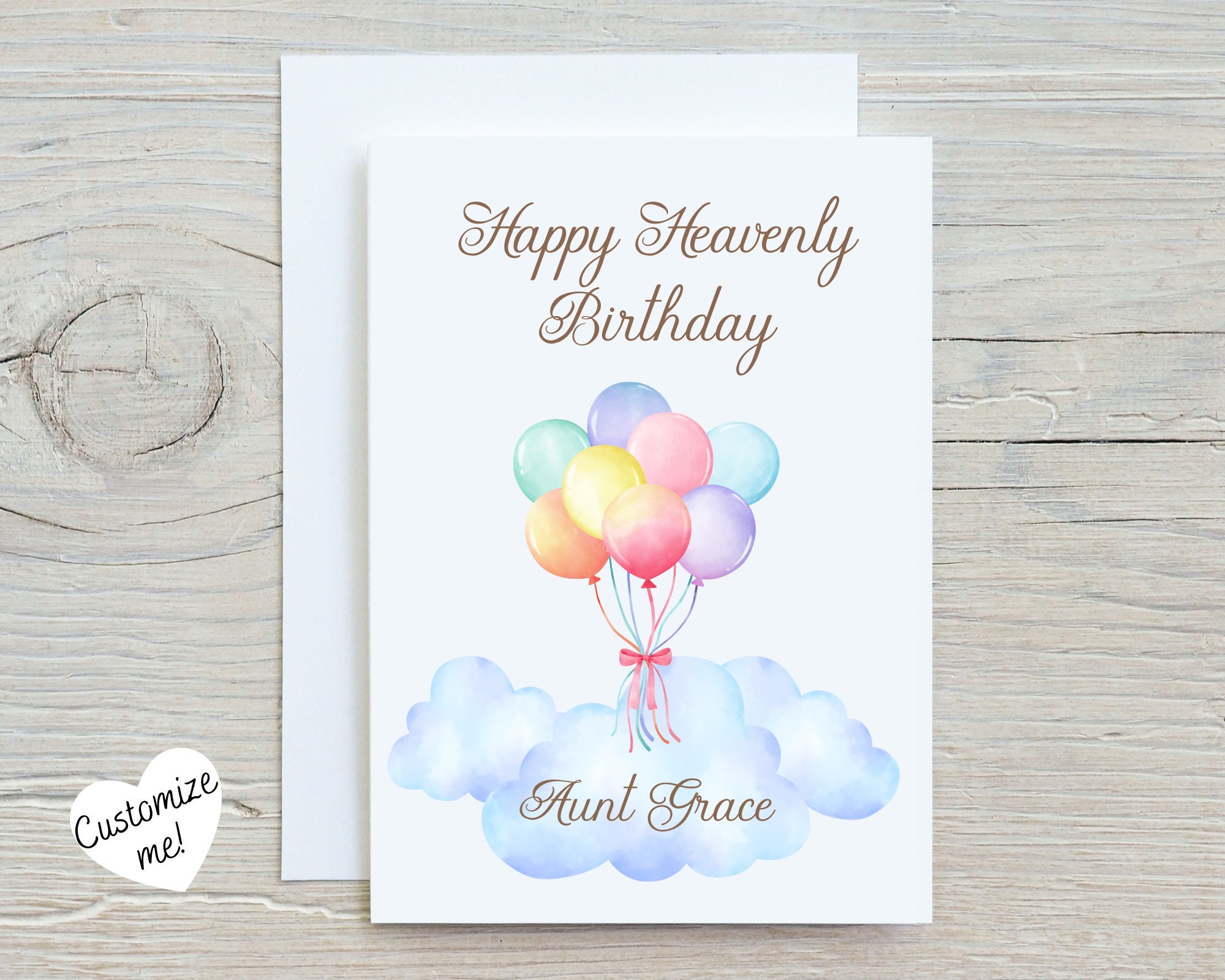 Heavenly birthday card, happy birthday in heaven