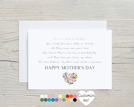 Mother's Day Card For Baby Loss | Stillbirth Card  | Infant Loss | Child Loss | Miscarriage Card | You Are Still A Mother