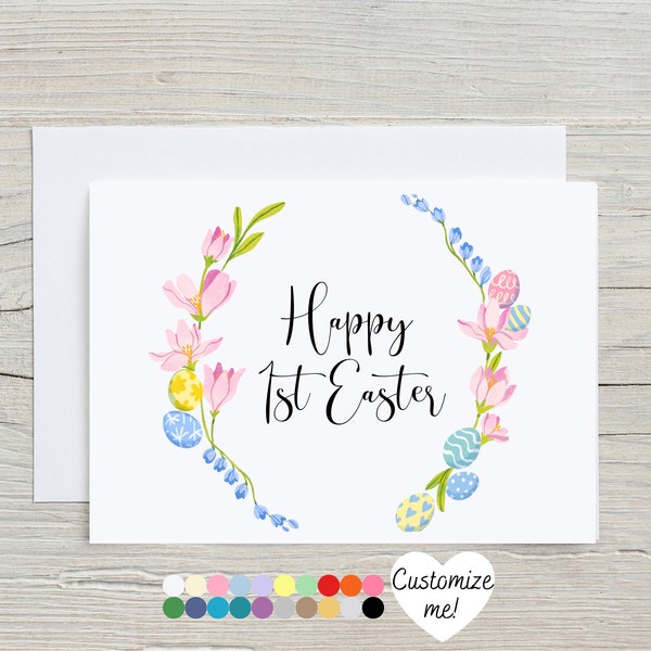 First Easter Card For Baby | Happy 1st Easter | New Baby Easter Card For Newborn Or Infant