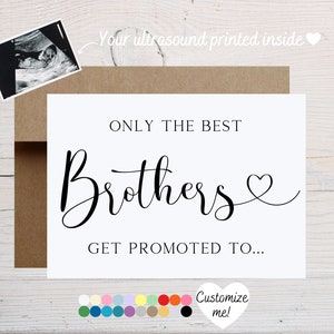 Uncle Pregnancy Annoucement Card | Baby Reveal Card For Brother | Only The Best Brothers Get Promoted To Uncle | Custom Card