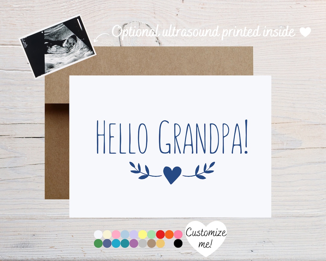 Grandpa Pregnancy Announcement Card for Dad| Baby Reveal Card for ...