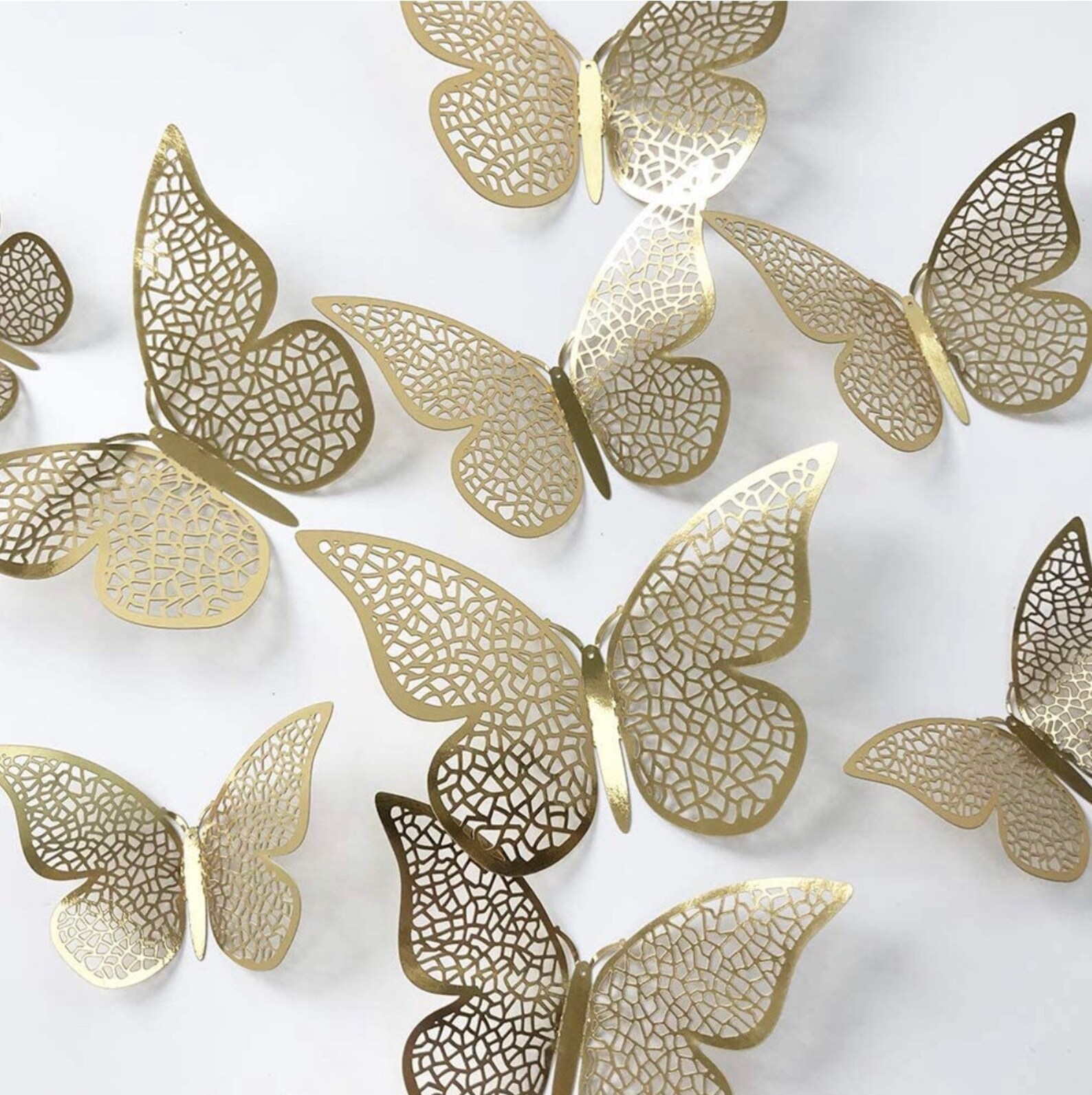 3D Gold Butterfly 24 PIECES Wall Decor 3 Different - Etsy