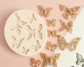 6 cavity butterfly silicone chocolate mold, butterfly fondant mold, butterfly chocolate mold, butterfly baking mold